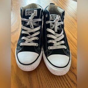 Converse  Black High-Top Sneakers women 10 men 8